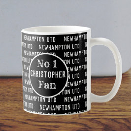 Football Fläkt eller Football Supporter Black & Wh Kaffemugg