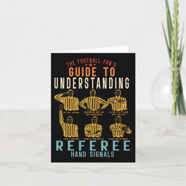 Football Fläkt Guide för att förstå Referee Hand Kort (Framsida)