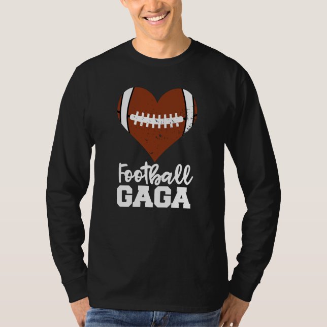 Football Gaga Football Heart Grandma Gaga T Shirt (Framsida)