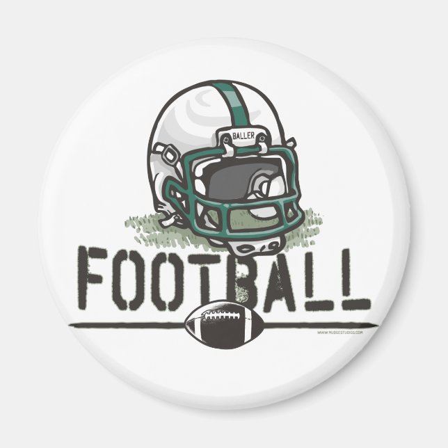 Football Gear Grönt Team Magnet (Framsidan)