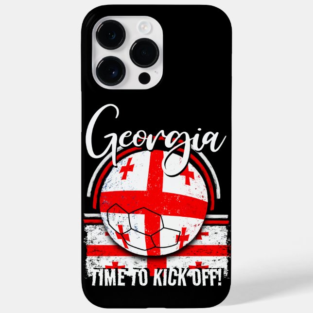 Football Georgia Flagga, White Red Retro Flagga (Baksida)