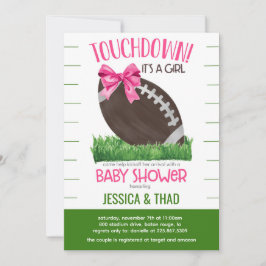 Football Girl Baby Shower Inbjudningar