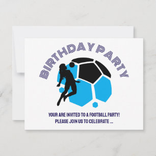 Football Girl Födelsedagsfest, Football Player Gif Inbjudningar