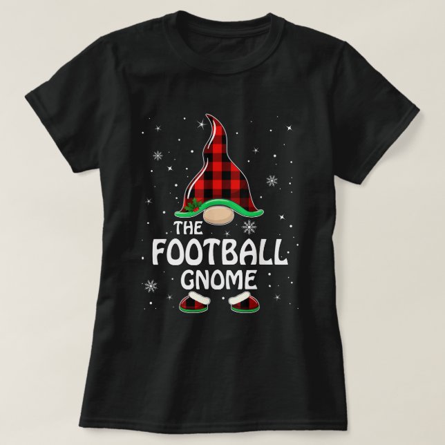 Football Gnome Buffalo Plaid Matching Family Chris T Shirt (Design framsida)