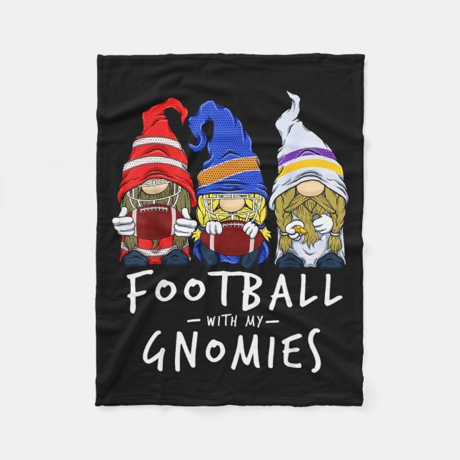 Football Gnomes Football With My Gnomies For Boys  Fleecefilt (Framsidan)