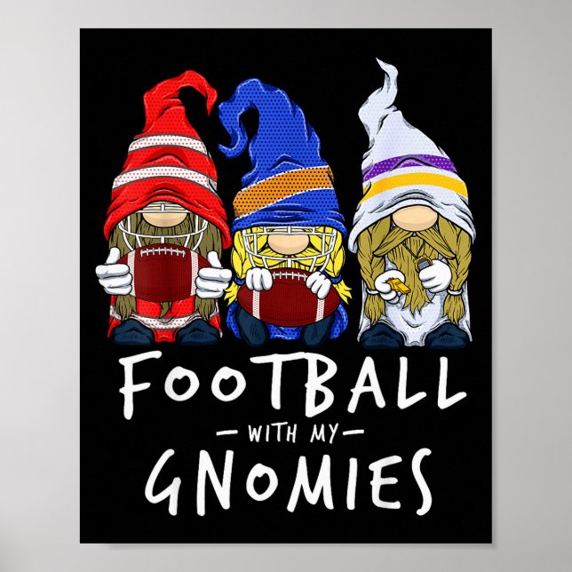 Football Gnomes Football With My Gnomies For Boys  Poster (Framsidan)