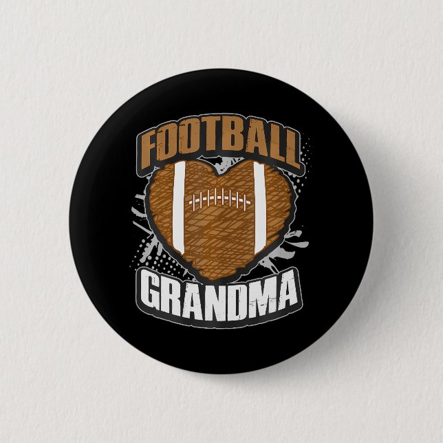 Football Grandma Pigskin Heart Football Nana Knapp (Framsida)