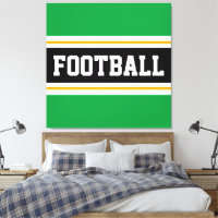FOOTBALL Grönt Black White Gult Sporty Rand