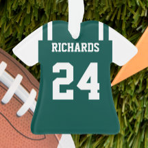 Football Grönt & White Jersey Ornament