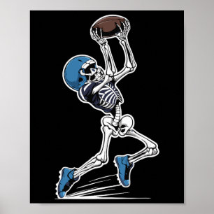 Football Halloween Manar Boys Women Football Fläkt Poster