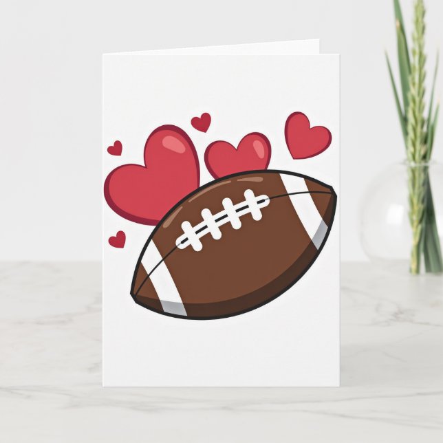 Football Hearts Delightful Card Kort (Framsida)