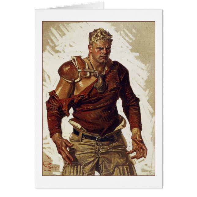 Football Hero av Joseph Leyendecker Hälsningskort (Framsidan)