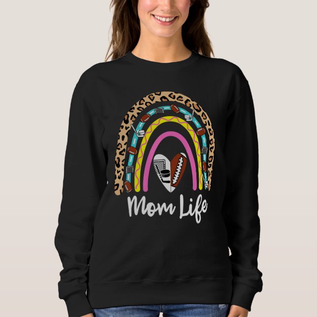 Football Hockey Mamma Boho Rainbow Football Hockey T Shirt (Framsida)