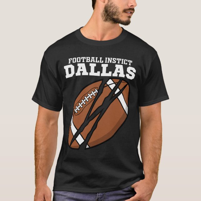 FOOTBALL INSTINCT DALLAS - TEXAS FOOTBALL T SHIRT (Framsida)