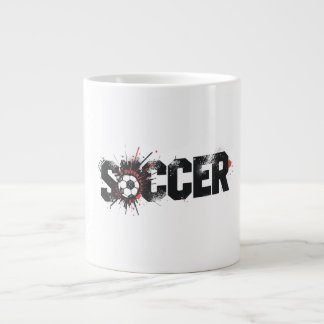 Football Is Life – Modern Soccer Typography Design Jumbo Mugg