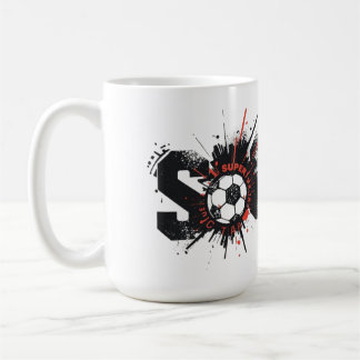 Football Is Life – Modern Soccer Typography Design Kaffemugg