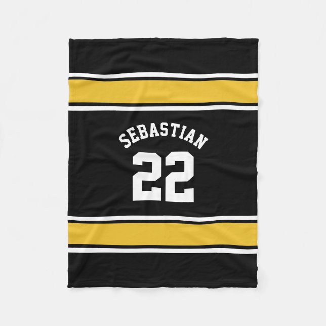 Football Jersey Novelty Personlig Namn Fleecefilt (Framsidan)