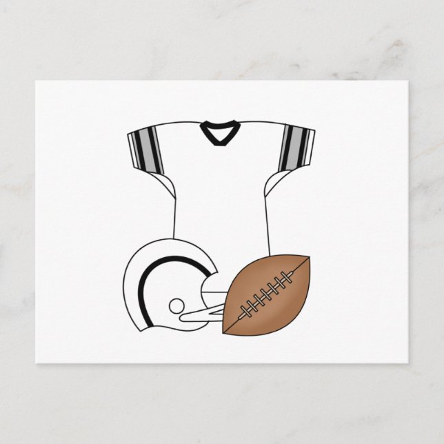 Football Jersey och Helmet Tshirts och Gifts Vykort (Framsida)