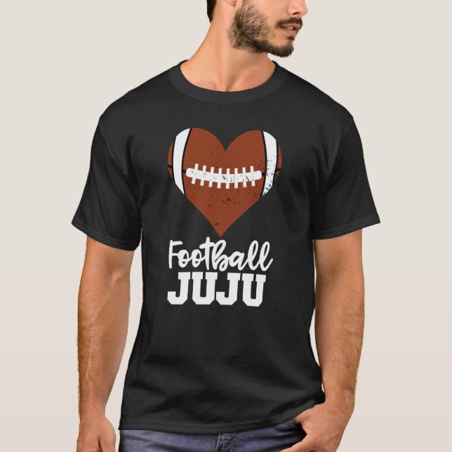 Football Juju Football Heart Grandma Juju T Shirt (Framsida)