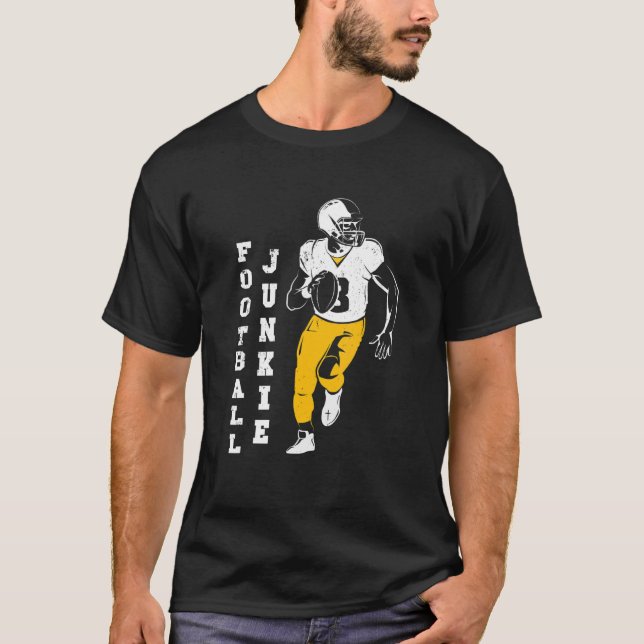 Football Junkie Linebacker Women Manar Football T Shirt (Framsida)