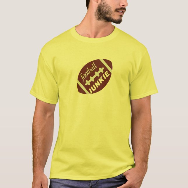 Football Junkie T-Shirt - Minimalistisk typografi  (Framsida)