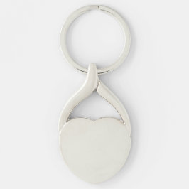 football keychain  twisted heart silverfärgad nyckelring