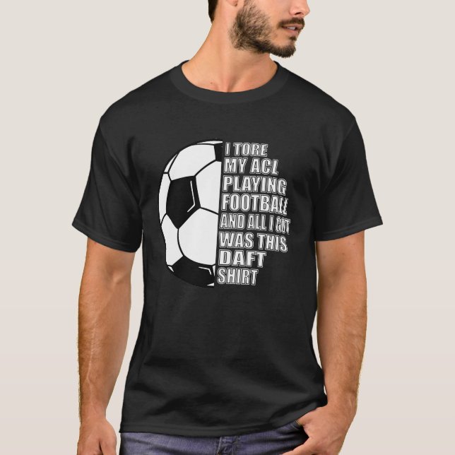 Football Knee Surgery Sports Injury Get W T Shirt (Framsida)