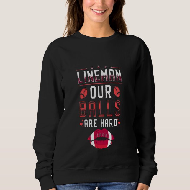 Football Lineman Bollar Hard Offensisive Pl T Shirt (Framsida)