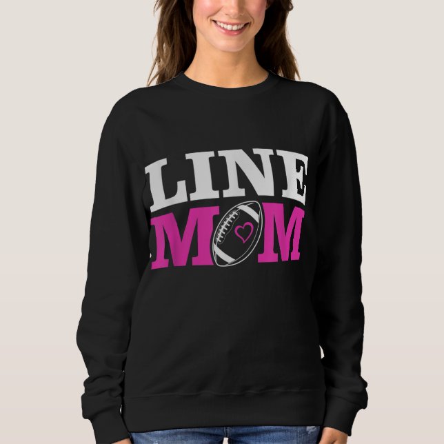Football Lineman Mamma Line Mamma T Shirt (Framsida)