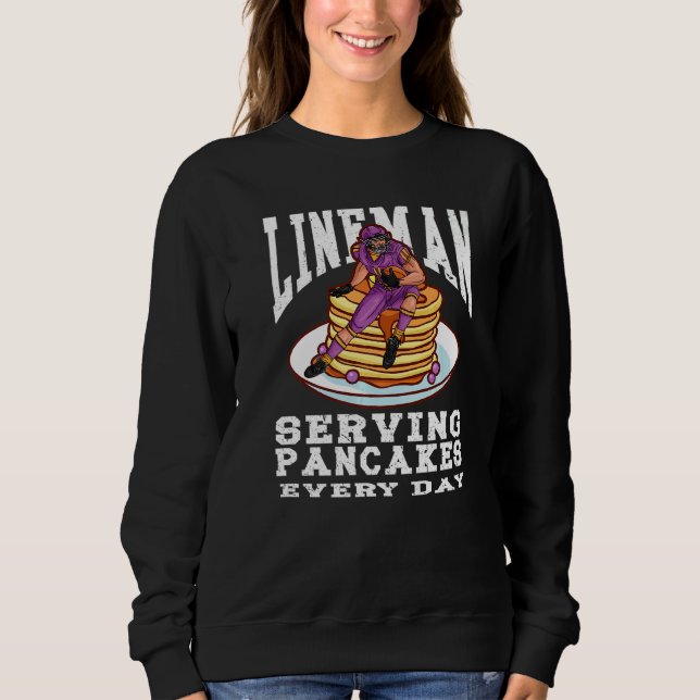 Football Lineman Pancakes Served Every Day Offensi T Shirt (Framsida)