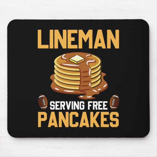 Football Lineman serverar Pancakes Daily Offensiv Musmatta (Framsidan)