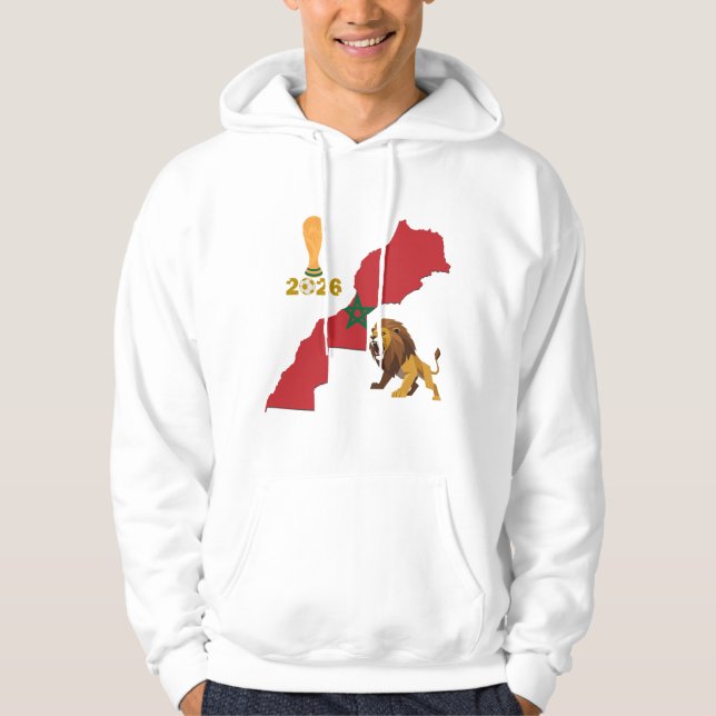  Football Lion Map 2026 Hoodie (Framsida)