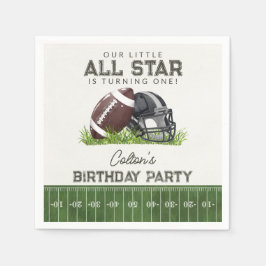 Football Little All Star Touchdown Birthday Party Pappersservett