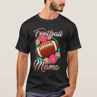 Football Mama Long Sleeve Shirt Mom Mother Floral  T