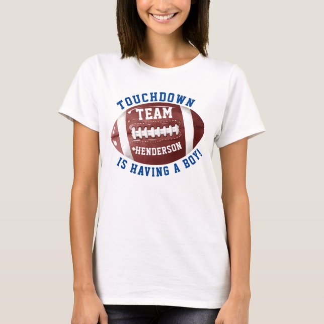 Football Mamma Baby Shower T Shirt (Framsida)