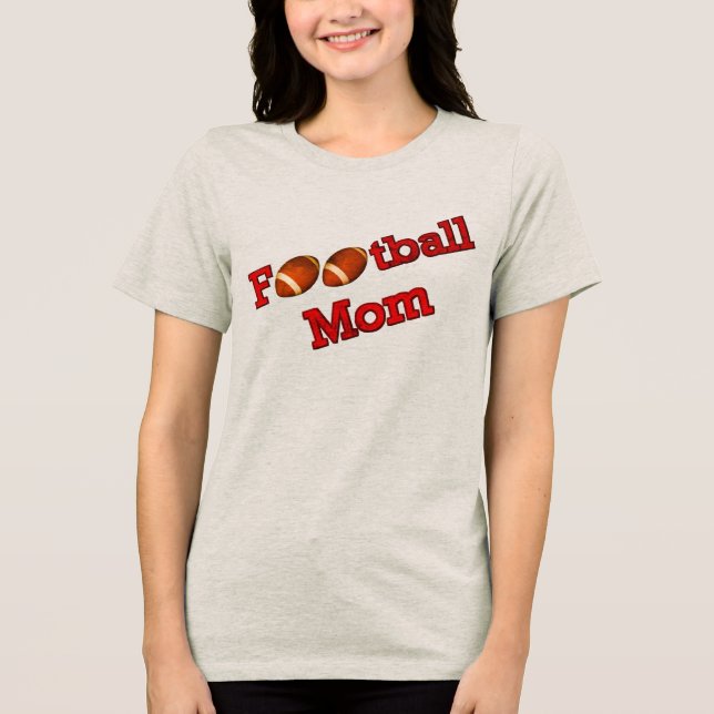 Football Mamma Cute T Shirt (Framsida)