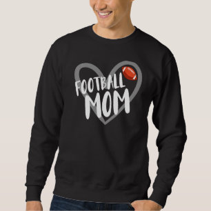 Football Mamma Heart Lång Ärmad Tröja