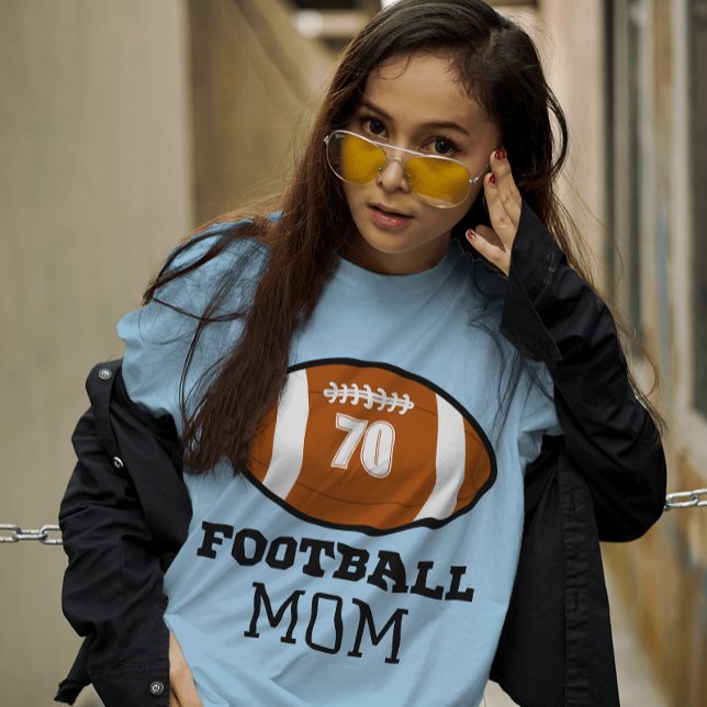 Football Mamma Jersey Number T-Shirt (Skapare uppladdad)