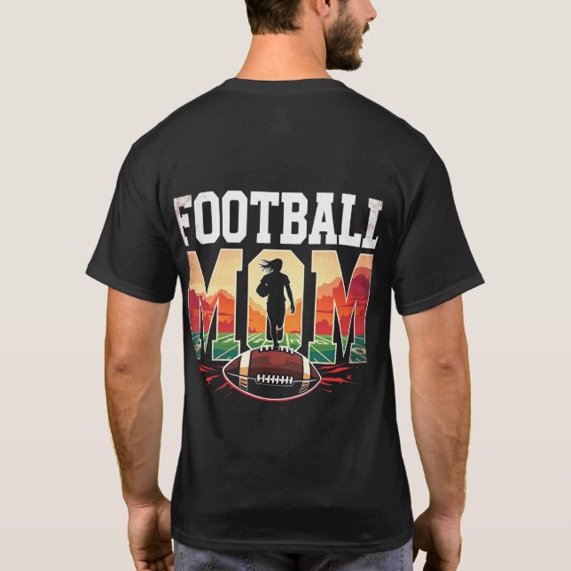 Football Mamma Shirt - Proud Football Mamma Tee -  (Baksida)