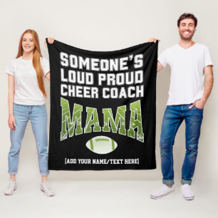 Football Mamma SOMEONE'S LOUD PROUD CHEER COACH MA Fleecefilt
