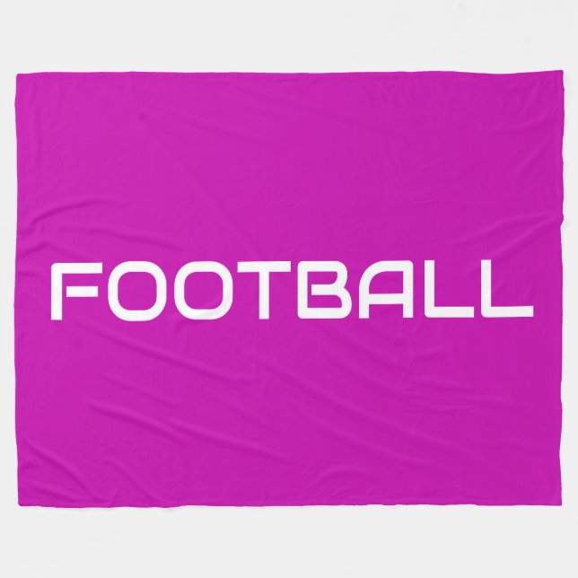FOOTBALL Modern text om Magentans Rosa Fleecefilt (Framsidan (Horisontell))