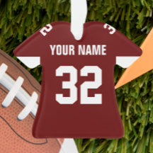 Football Mörk Red & White Jersey Ornament