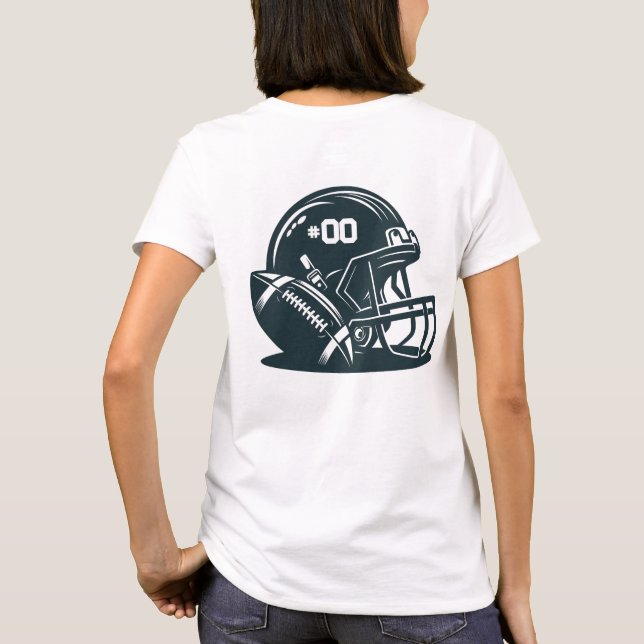 Football Moster Anpassade Shirt T Shirt (Baksida)
