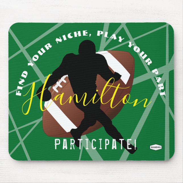 FOOTBALL Mouse Pad Lila HAMbyWG Musmatta (Framsidan)