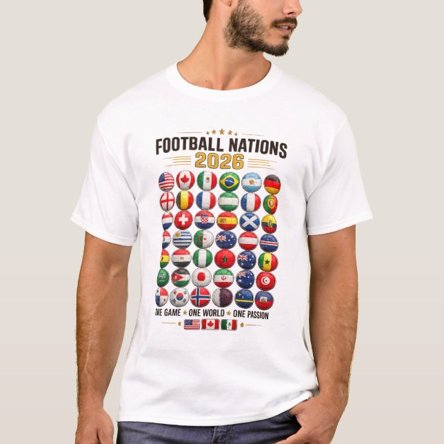 Football Nations 2026 Flag Ball Shirt T (Framsida)