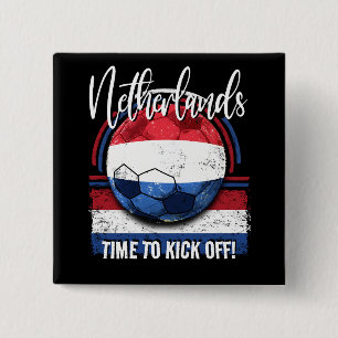 Football Netherlands Flagga, Distress Soccer Ball Knapp