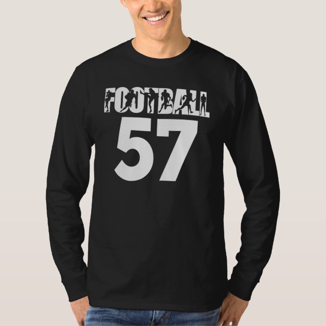 Football Number 57 My Favorite Football Players Nu T Shirt (Framsida)