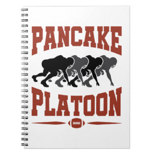 Football Offensisive Lineman Pancake Platoon Anteckningsbok