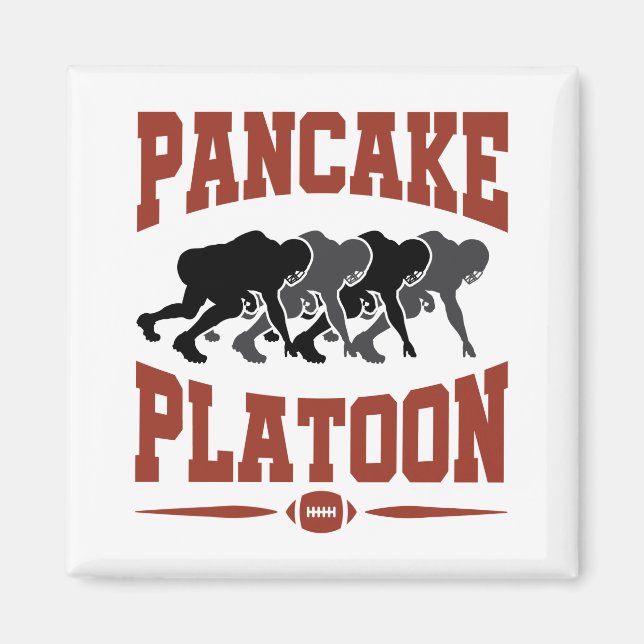 Football Offensisive Lineman Pancake Platoon Magnet (Framsidan)
