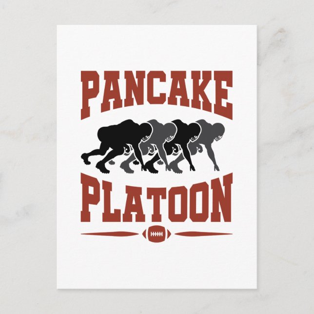 Football Offensisive Lineman Pancake Platoon Vykort (Framsida)